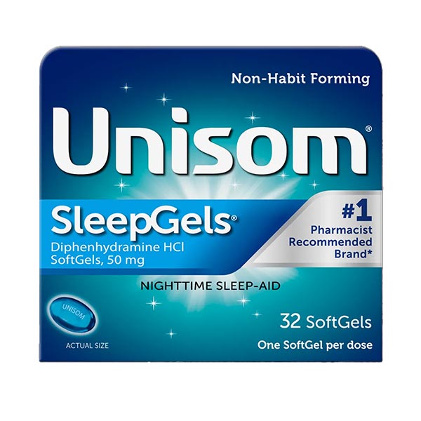 Unisom SleepGels, Maximum Strength, 32 count (50 mg Diphenhydramine HCI)