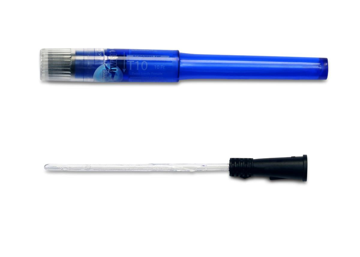 Cure Twist Female Intermittent Catheter, 6" Straight Tip, 10 FR