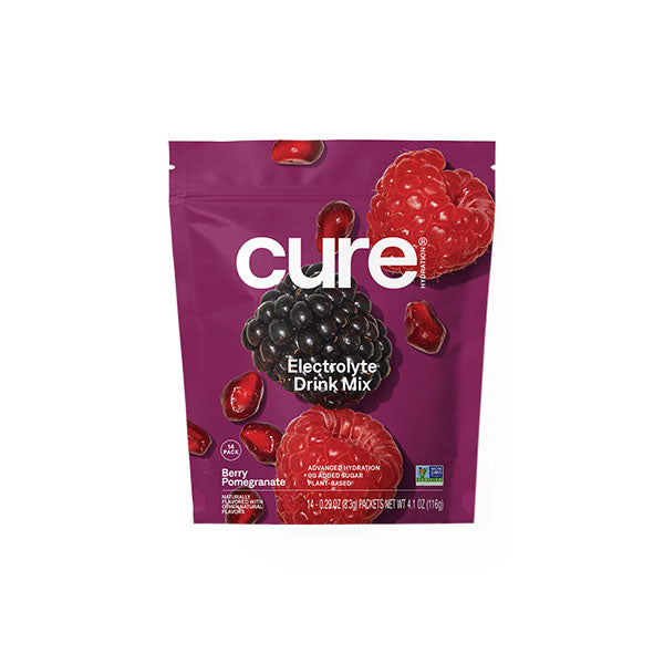 Cure Hydrating Electrolyte Mix Pouch, Berry Pomegranate, 14 ct 1 Each