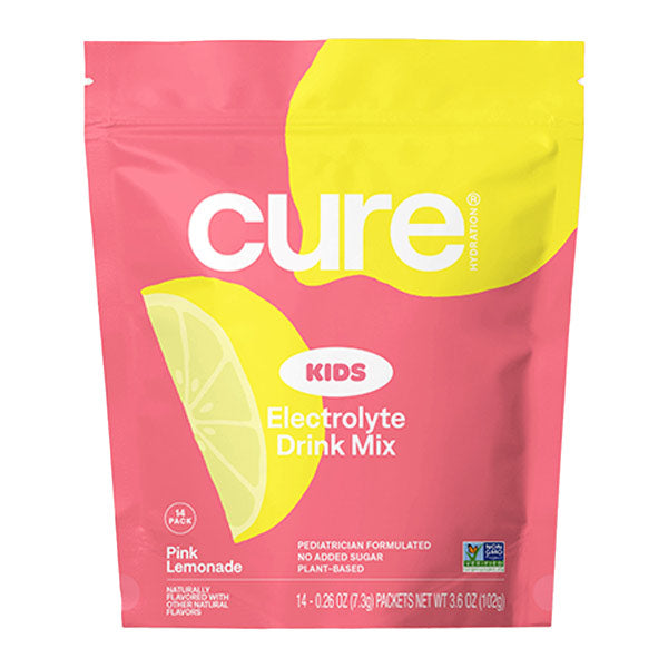 Cure Kids Hydrating Electrolyte Mix  Pouch - Pink Lemonade, 14 ct 1 Each