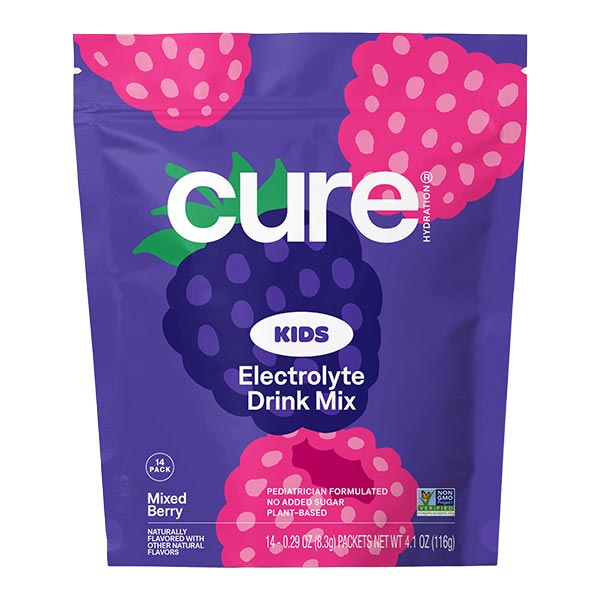 Cure Kids Hydrating Electrolyte Mix Pouch - Mixed Berry, 14 ct 1 Each