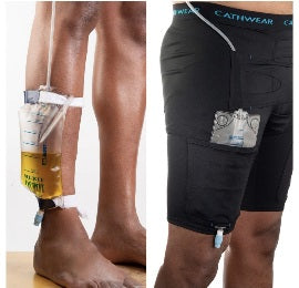 CathWear medical underwear with urinary leg bag/drainage bag holder, Large 1 Each