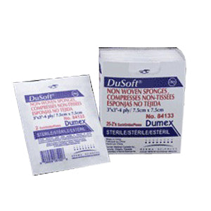 Dusoft Sterile Non-Woven Sponge 4" x 4", 6-Ply 25 Box