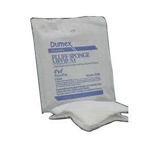 Gazetex 100% Cotton Non-Sterile Fluff Sponge 6" x 6-3/4", 6-Ply 100 Pack
