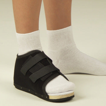 Post-Op Shoe, Suede Wood, Hook/Loop, Male, Small 1 Each
