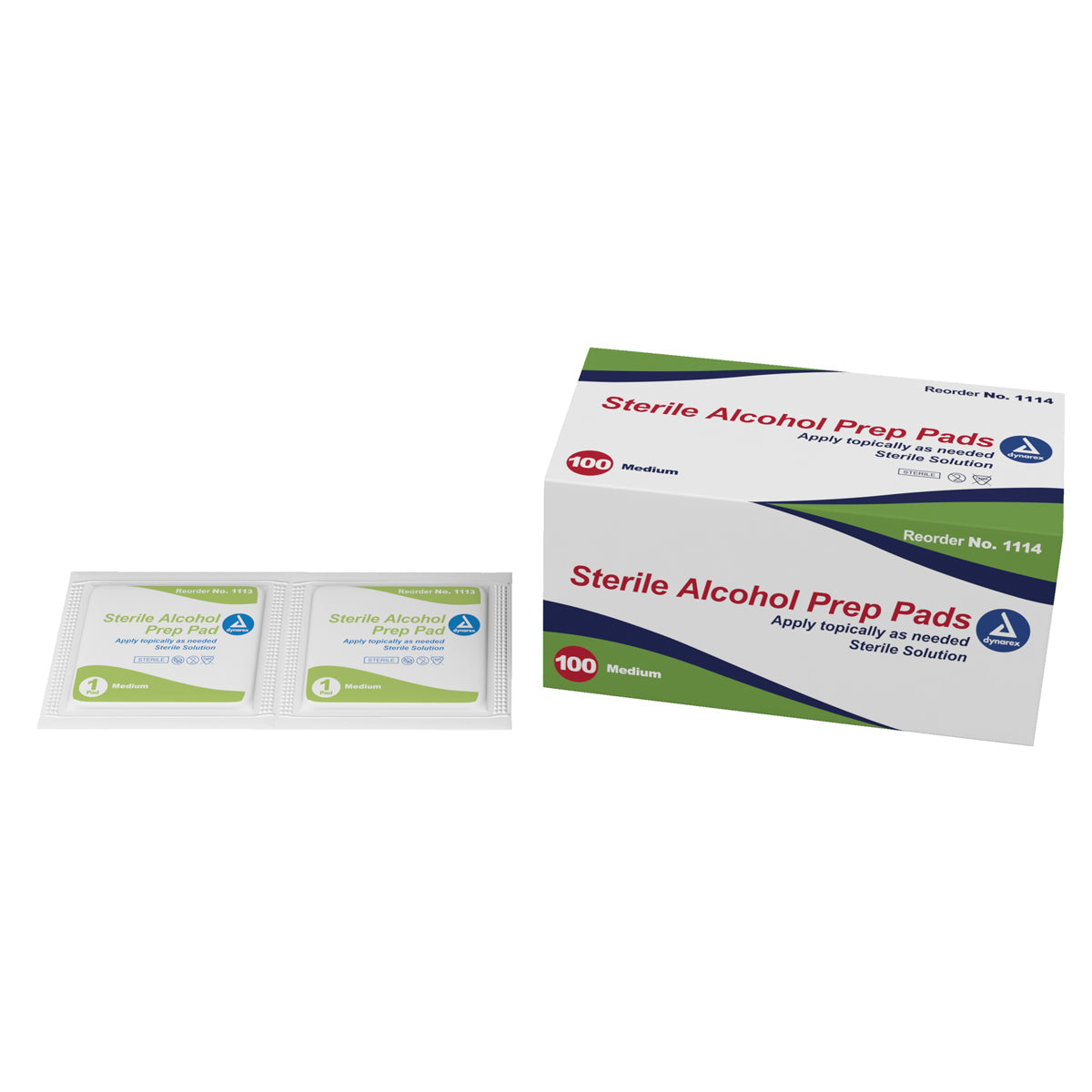 Alcohol Prep Pad Sterile, Medium (100 count) 100 Box