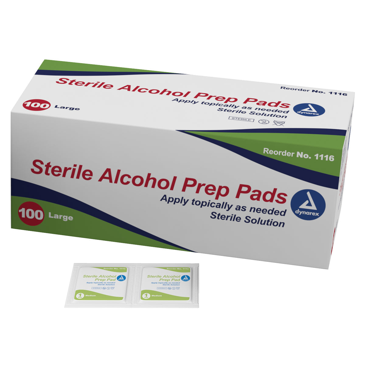 Alcohol Prep Pad Sterile, Large (100 count) 100 Box