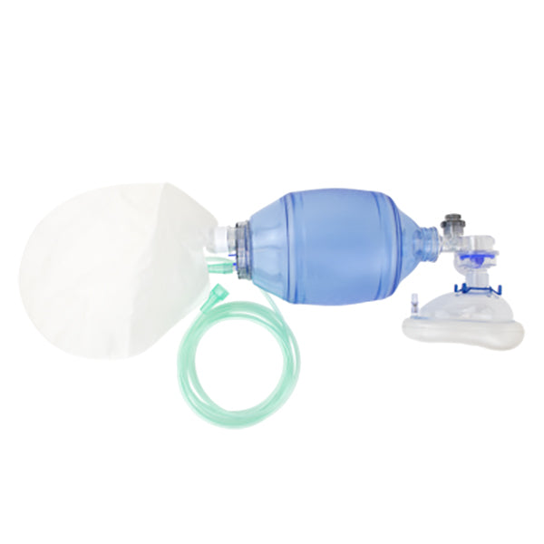 Dynarex Manual Pulmonary Resuscitator with Mask, Reservoir Bag, Oxygen Tubing and PEEP Valve, Pediatric 1 Each