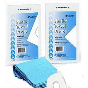 Disposable Towel Drapes, Sterile,Plain,18 X 26 50 Box