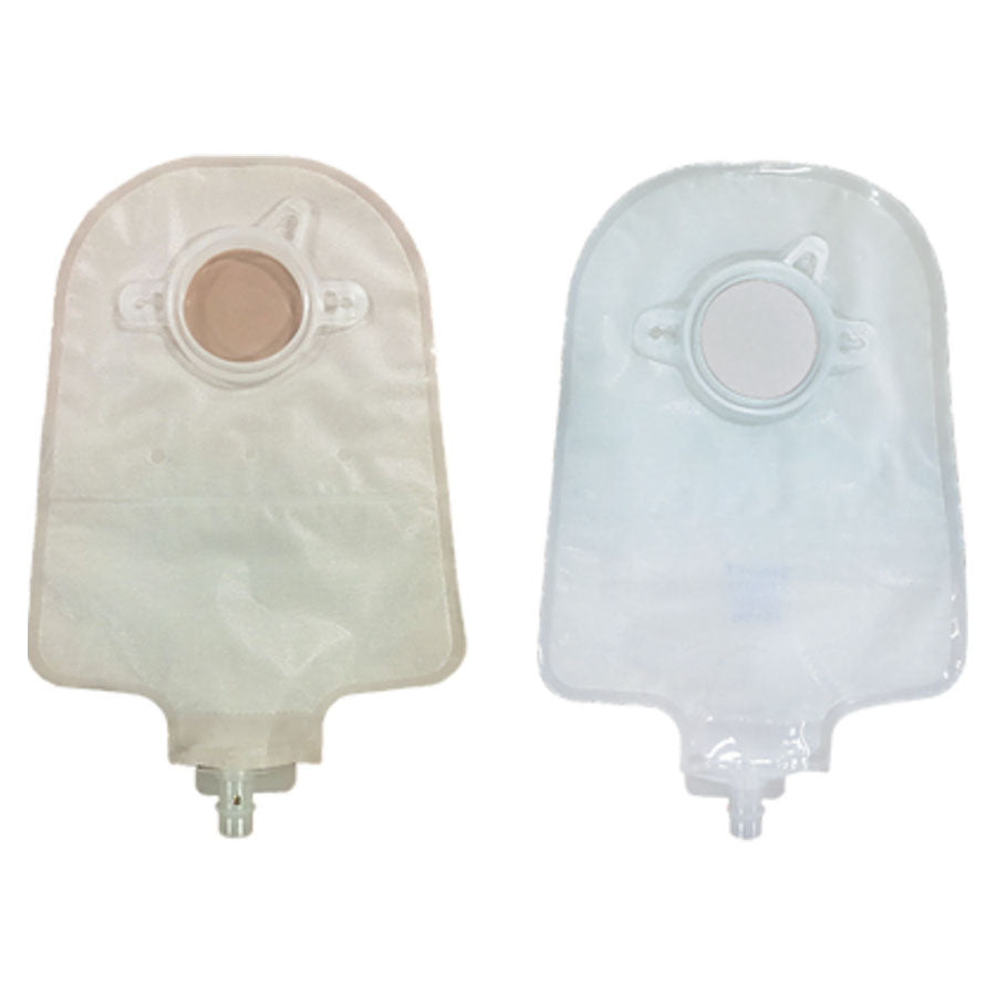 Securi-T USA 2-Piece Urinary Pouch Fits 2-3/4" Flange Transparent Flip-Flow Valve 10 Box