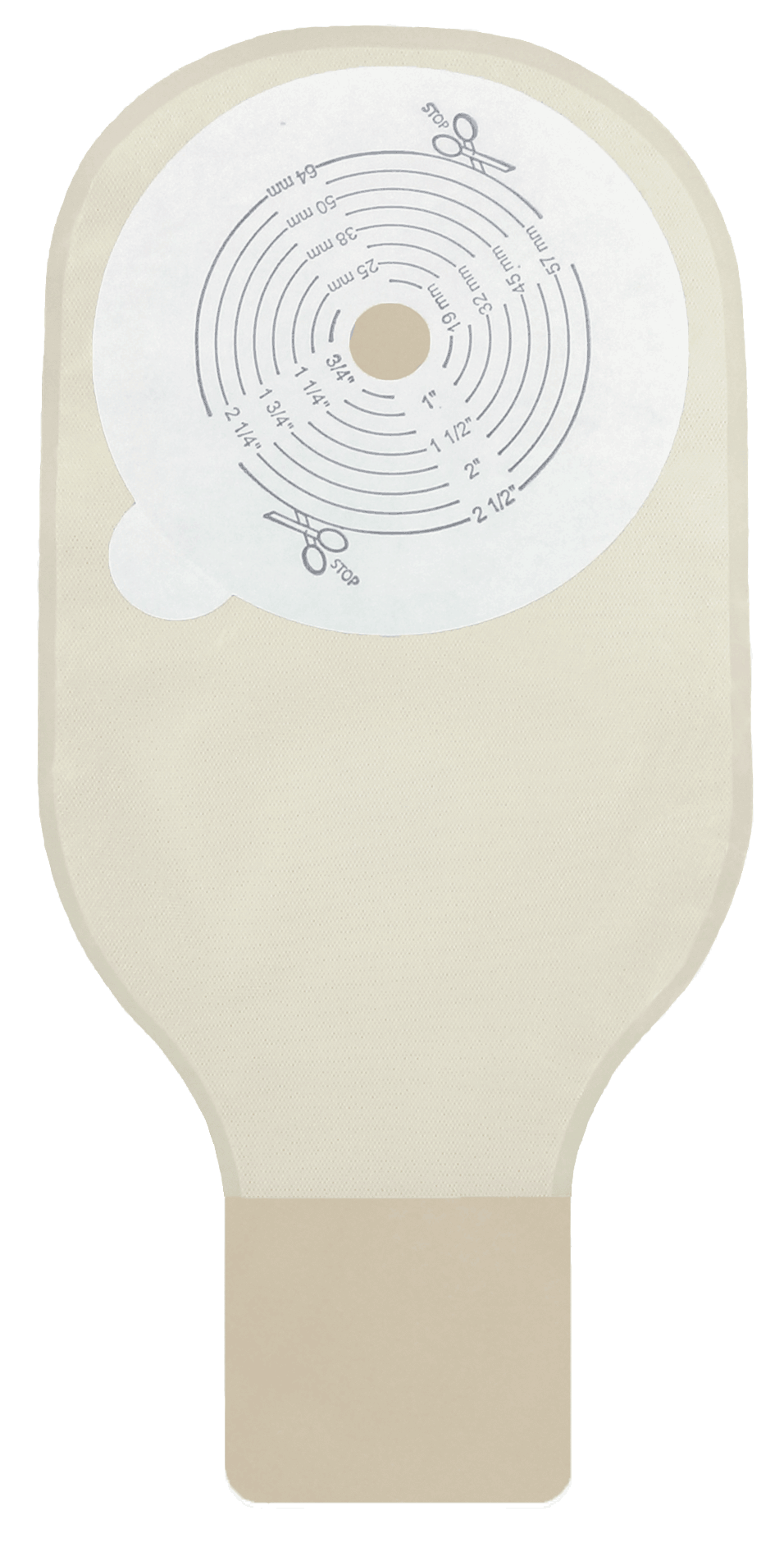 Securi-T USA 12" 1-Piece Extended Wear Drainable Pouch Opaque Cut-to-Fit 1 Curved Tail Closure 10 Box