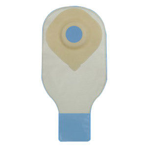 Securi-T USA 12" 1-Piece Extended Wear Drainable Pouch Pre-Cut 1-1/4" Transparent 1 Curved Tail Closure 10 Box