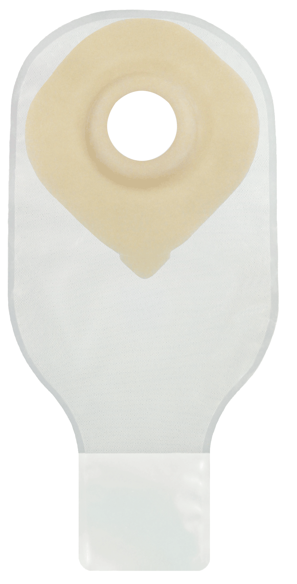 Securi-T USA 12" 1-Piece Extended Wear Drainable Pouch Pre-Cut 7/8" Transparent 1 Curved Tail Closure 10 Box