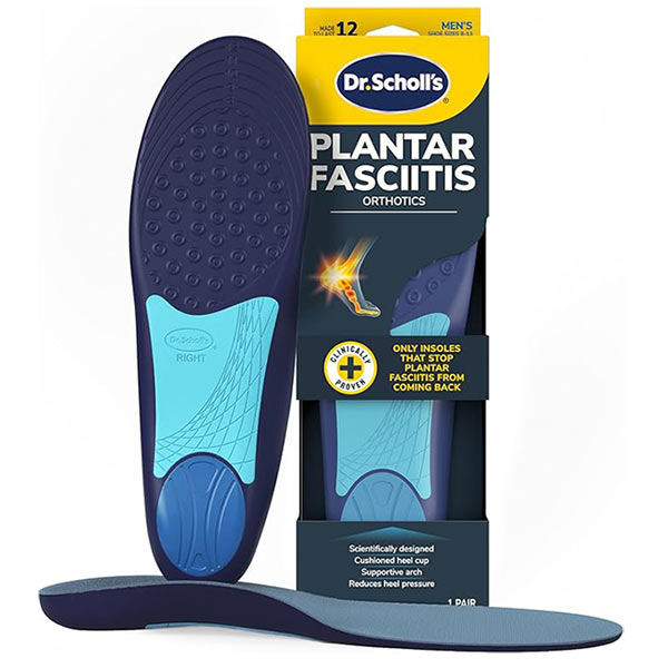 Dr. Scholl's Pain Relief Orthotics for Plantar Fasciitis for Men, One Pair 2 Pack