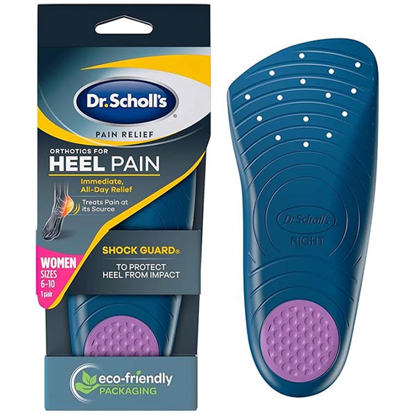 Dr. Scholl's Pain Relief Orthotics for Heel Pain for Women 2 Pack