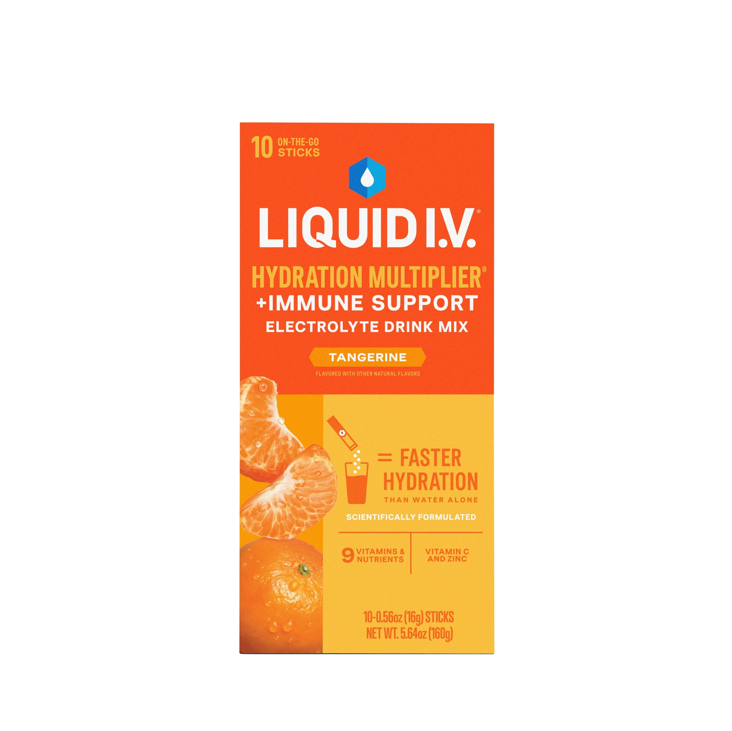 Liquid I.V. Immune Support, Tangerine, 10ct 10 Box