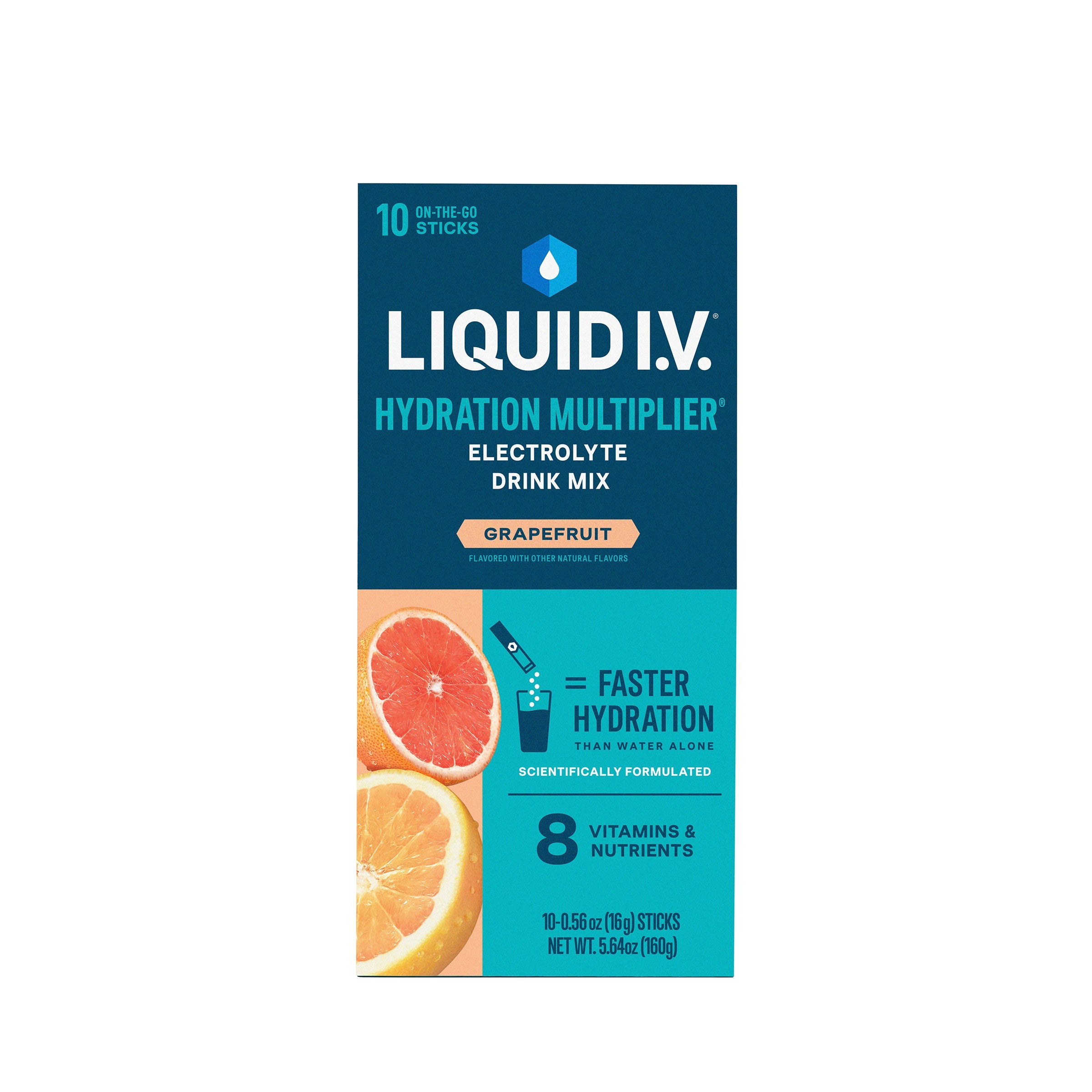 Liquid IV Electrolyte Drink Mix, Grapefruit, 10 ct 10 Box