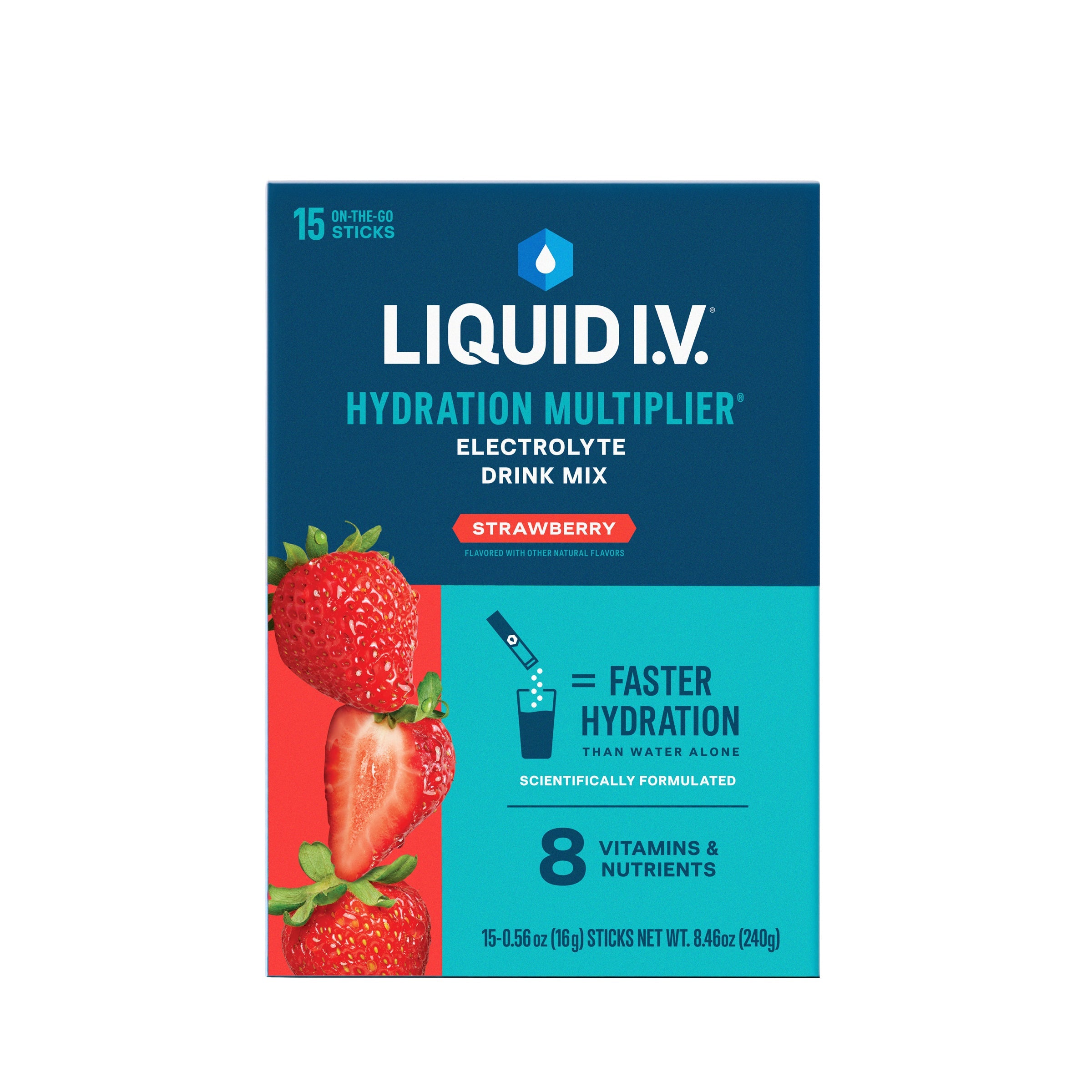 Liquid IV Electrolyte Drink Mix, Strawberry, 15 ct 15 Box