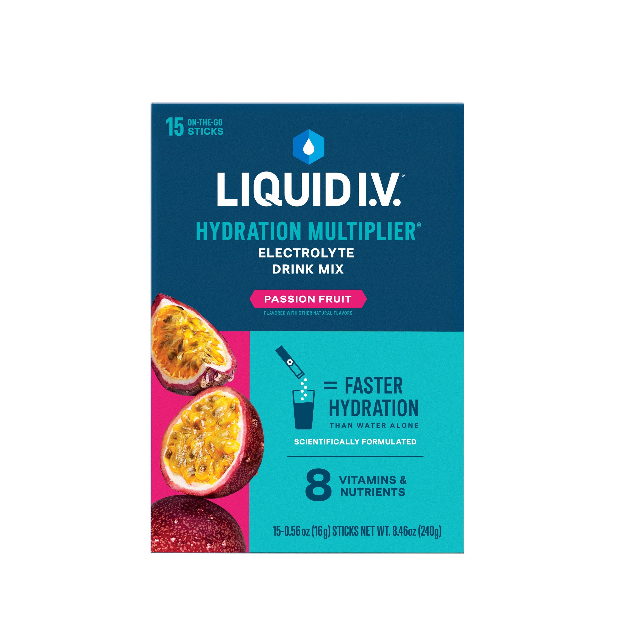 Liquid IV Electrolyte Drink Mix, Passion Fruit, 15 ct 15 Box