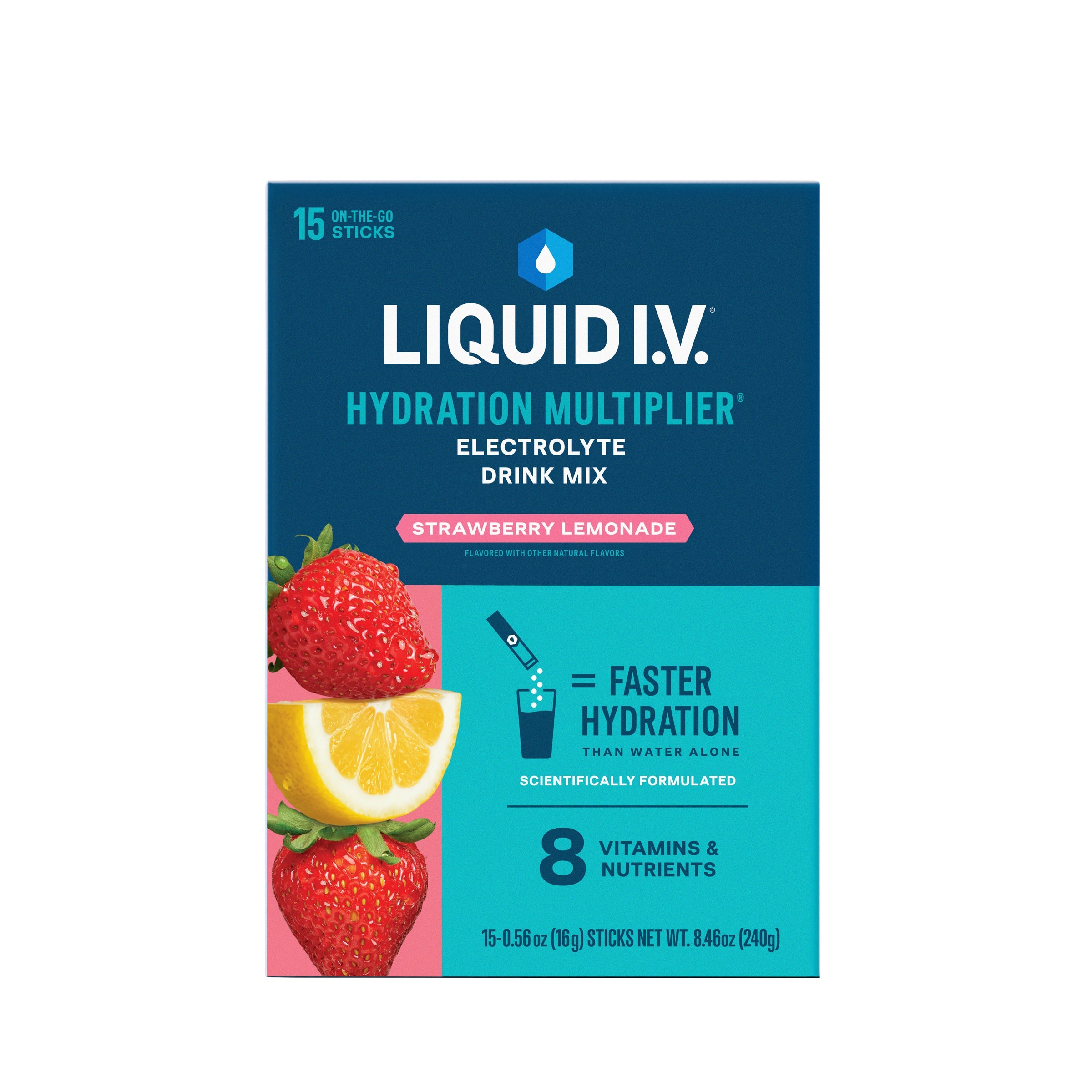 Liquid IV Electrolyte Drink Mix, Strawberry Lemonade, 15 ct 15 Box
