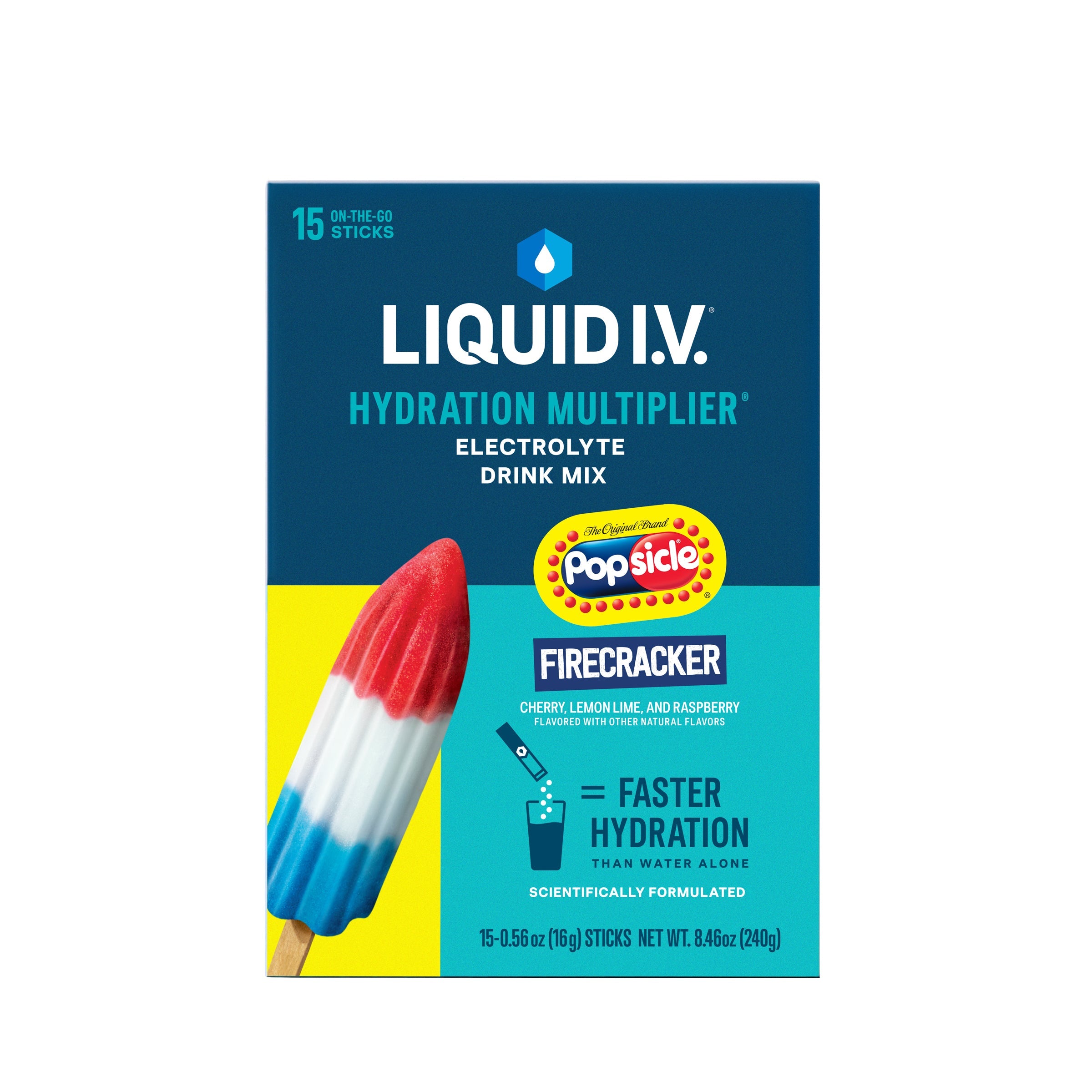 Liquid IV Electrolyte Drink Mix, Popsicle Firecracker, 15 ct 15 Box