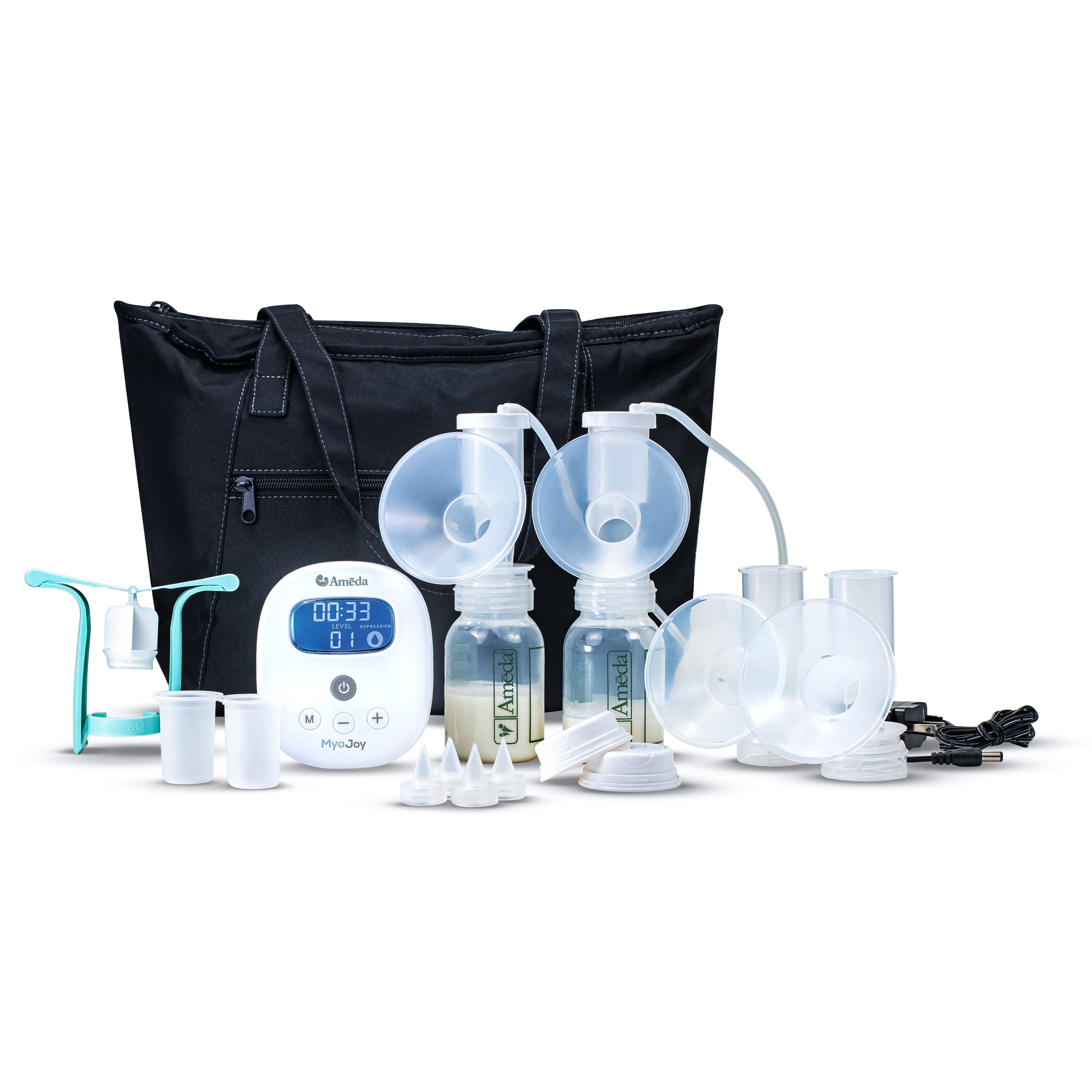 Ameda Mya Joy Double Electric Breast Pump with Large Tote and Accessories 1 Each