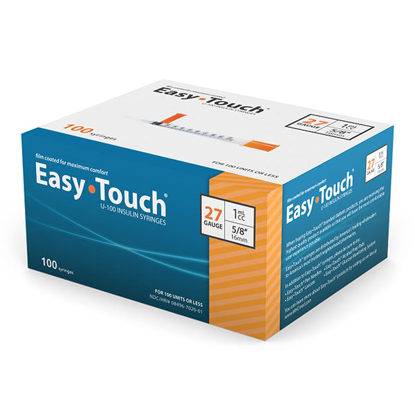 EasyTouch Insulin Syringe 27G x 5/8", 1 mL