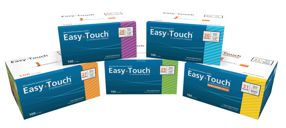 EasyTouch Insulin Syringe 27G x 1/2" Needle Length, 1cc Volume