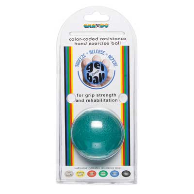 CanDo Gel Ball Hand Exerciser, Standard Circular, Blue Heavy 1 Each