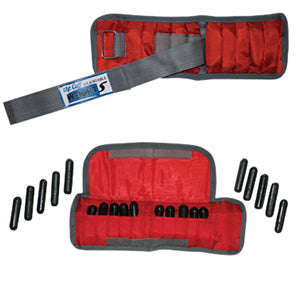 CanDo Adjustable Cuff Wrist Weight, Red, 4 lb. 1 Each
