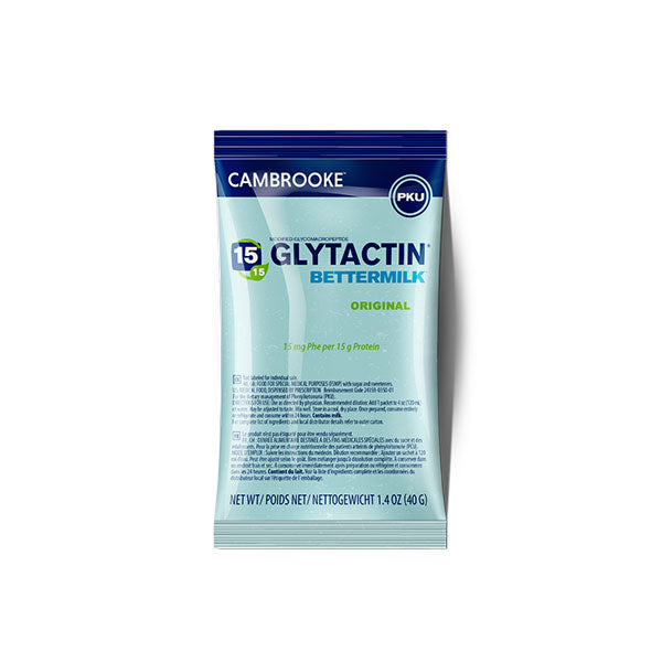 Glytactin BetterMilk 15, Original, 1.4 oz. (40g) Packet 30 Case