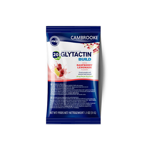 Glytactin Build 20/20, Raspberry Lemonade 30 Case