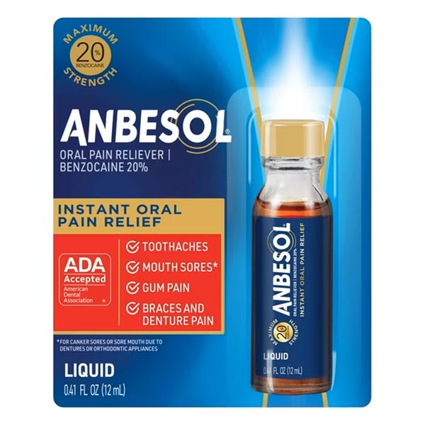 Anbesol Maximum Strength Liquid, 0.41 oz. 1 Each