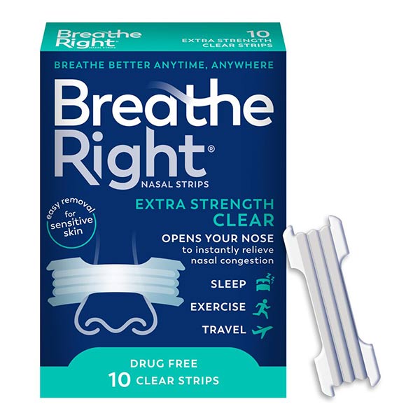 Breathe Right Extra Strength, Clear Strips, 10 ct. 1 Each