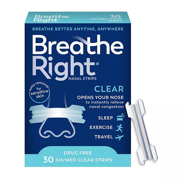 Breathe Right, Clear Strips, SM/MED, 30 ct. 1 Each