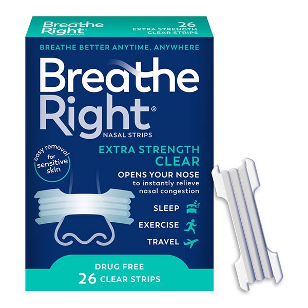 Breathe Right Extra Strength, Clear Strips, 1" x 8", 26 ct 1 Each