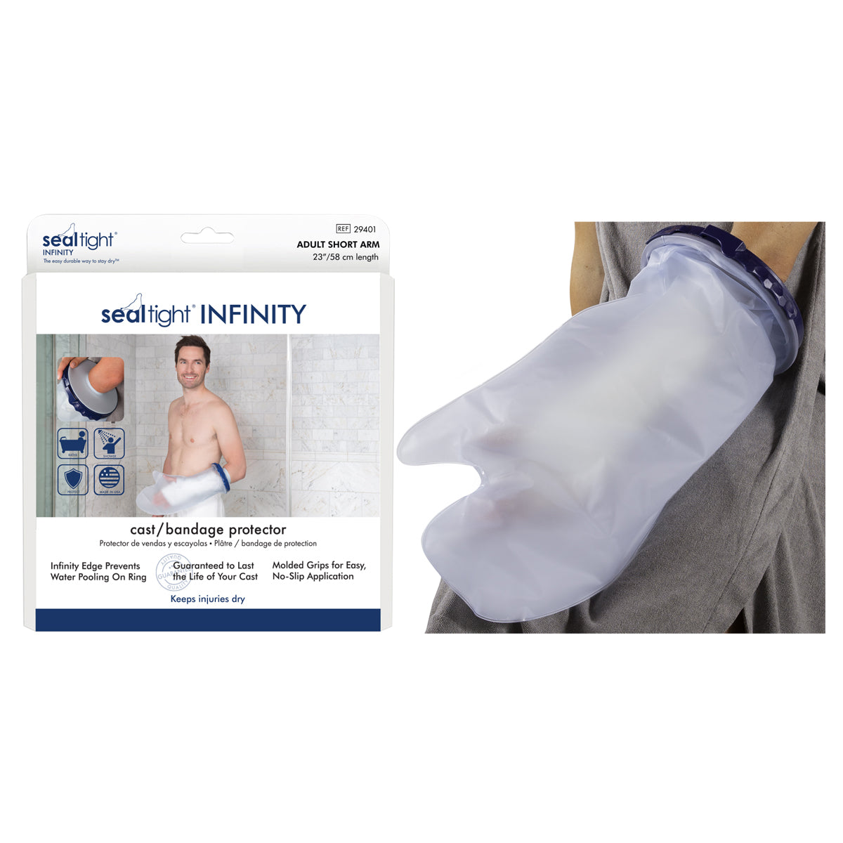 Seal-Tight Infinity Cast Protector Adult Short Arm 1 Each