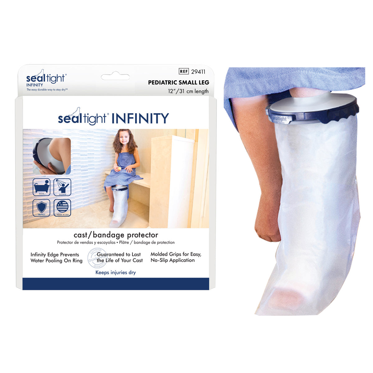 Seal-Tight Infinity Cast Protector Pediatric Small Leg 1 Each