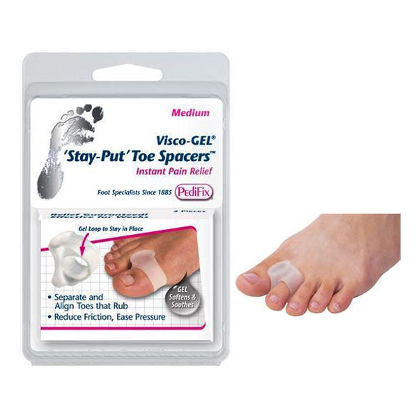 Visco-GEL Stay-Put Toe Spacers, Medium 1 Pack