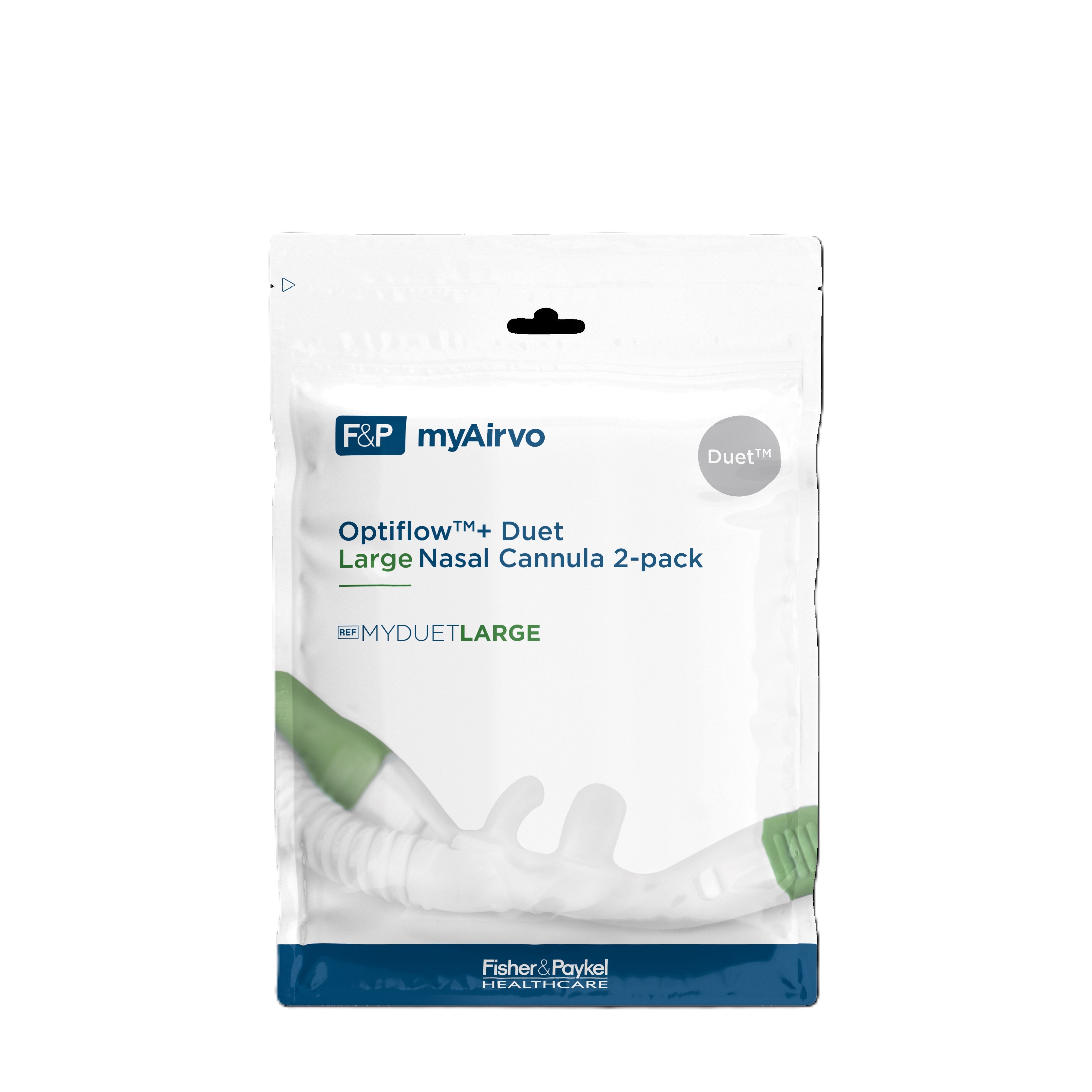 Optiflow + Duet Asymmetrical Nasal Cannula, Large 2 Pack
