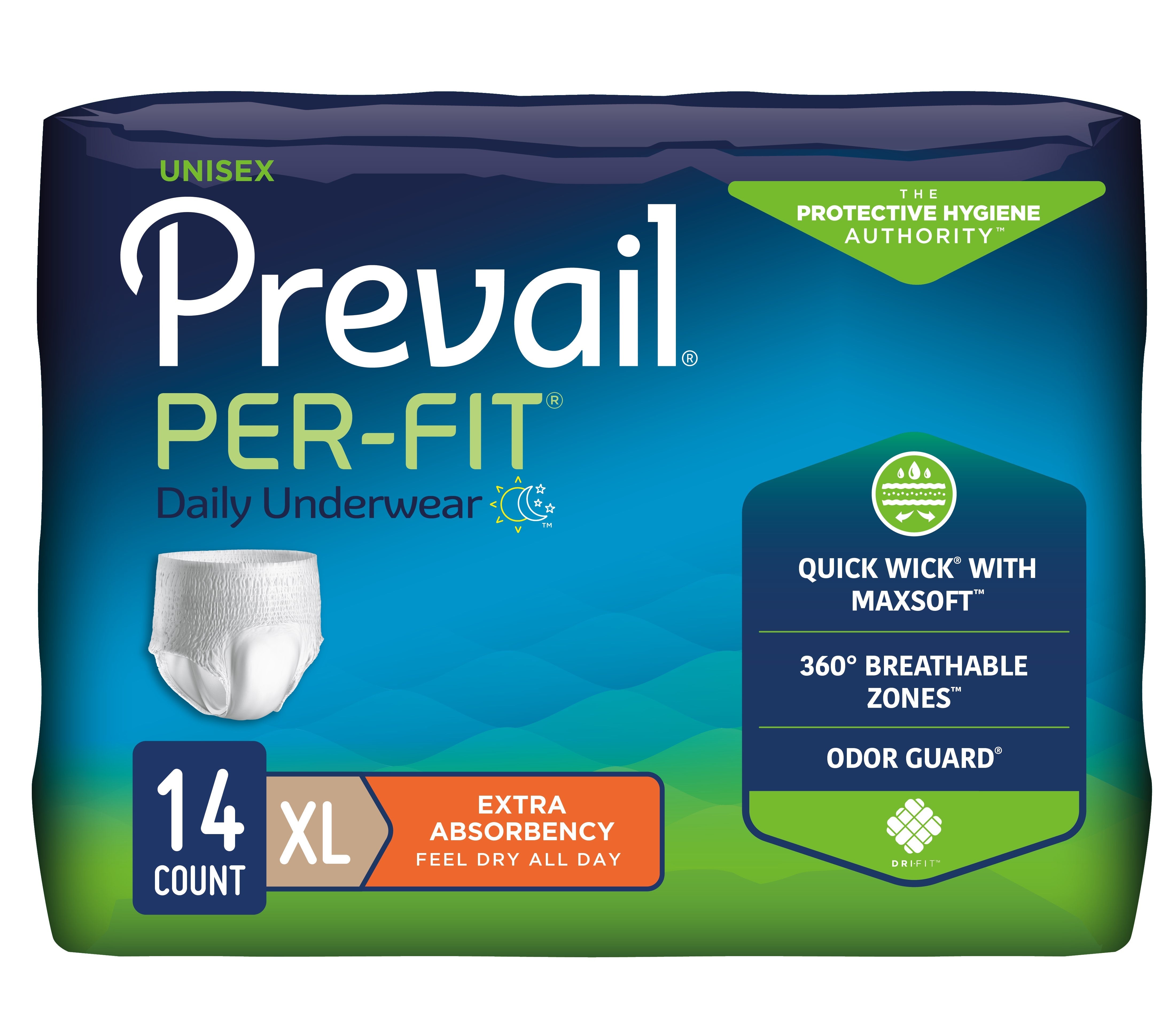 Per-Fit Protective Underwear, X-Large, 58" - 68" 14 Pack