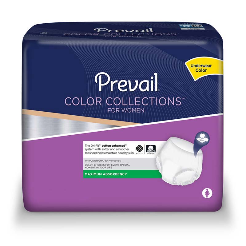 Prevail ColorCollections for Women X-Large 48" x 64" 16 Pack