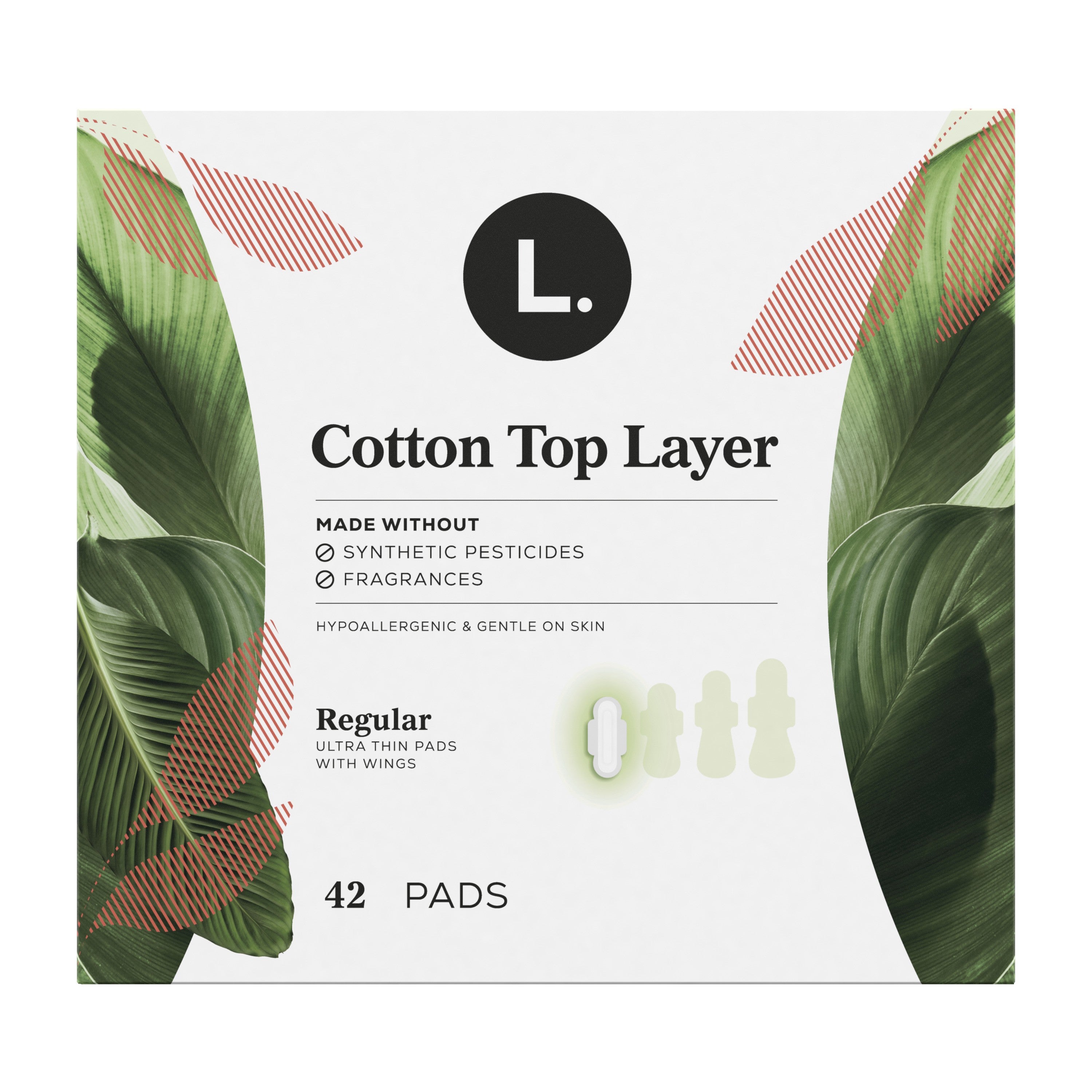 L. Ultra Thin Pads with Wings, Regular, 42 ct