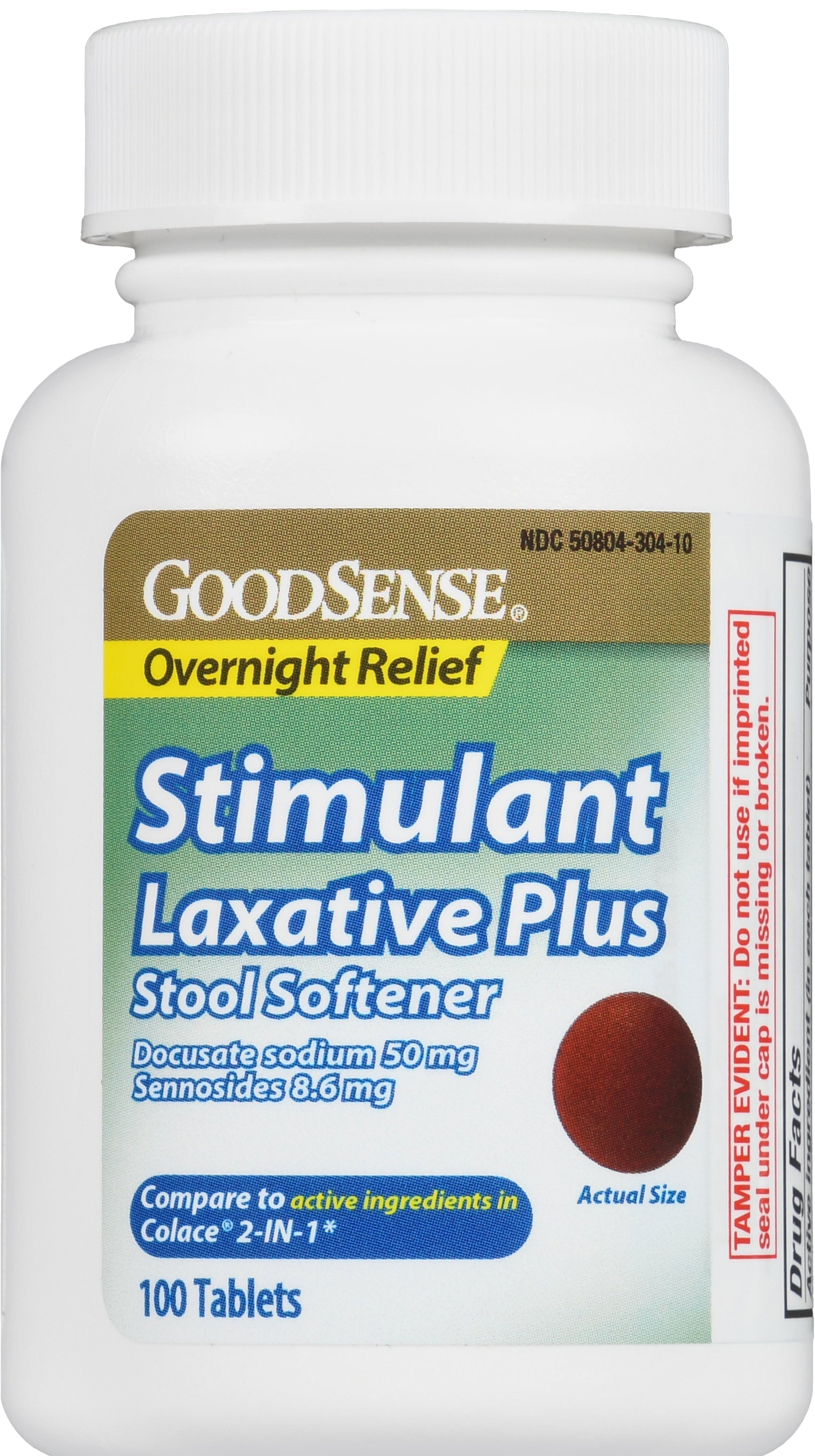 GoodSense Stimulant Laxative + Stool Softner Overnight Relief Tabs, 100 ct 1 Each