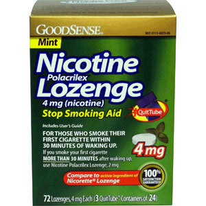 Nicotine Polacrilex Lozenge, 4 mg, Mint (72 Count) 72 Box