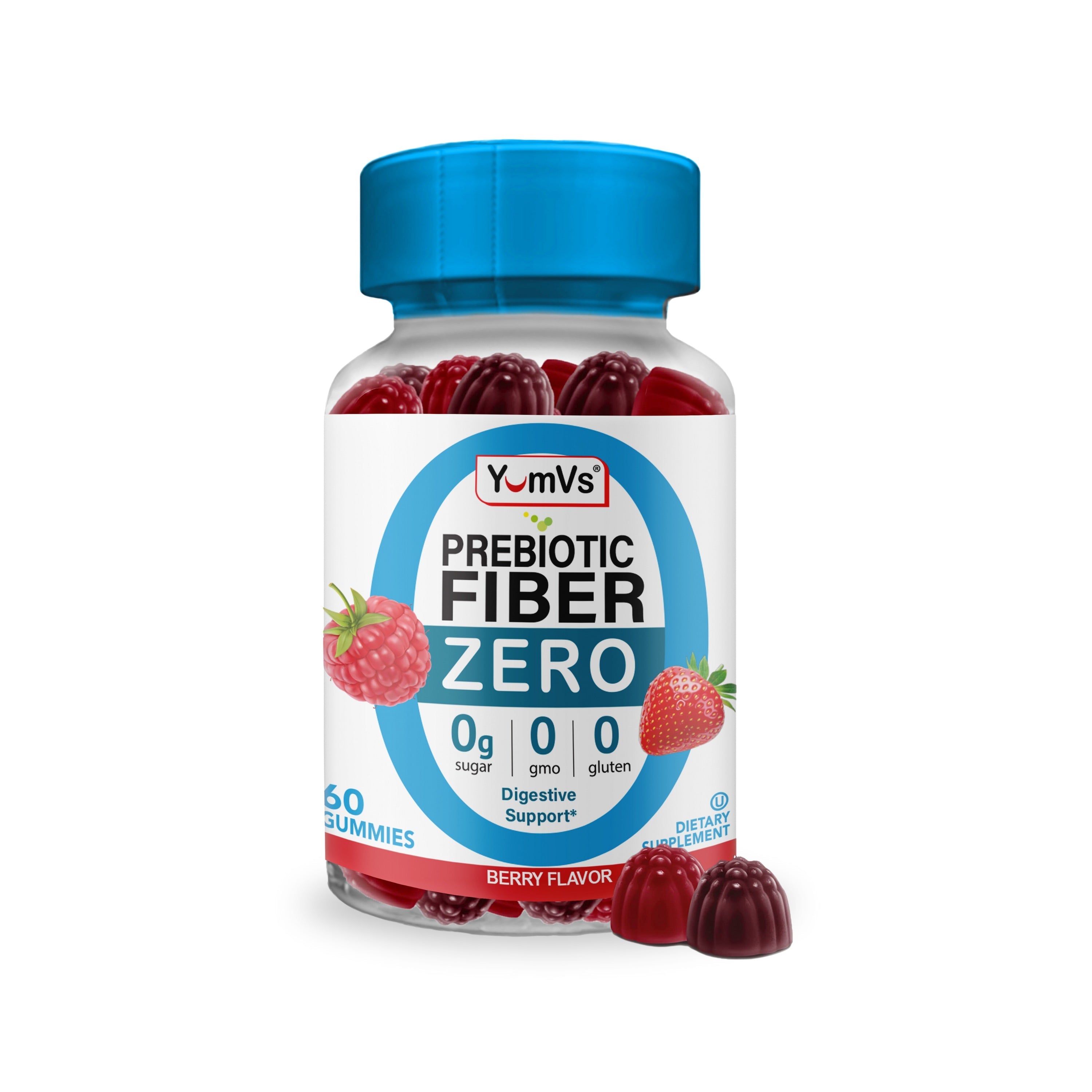 Geri-Care YumVs Prebiotic Fiber Zero Gummies, 60 ct 1 Each
