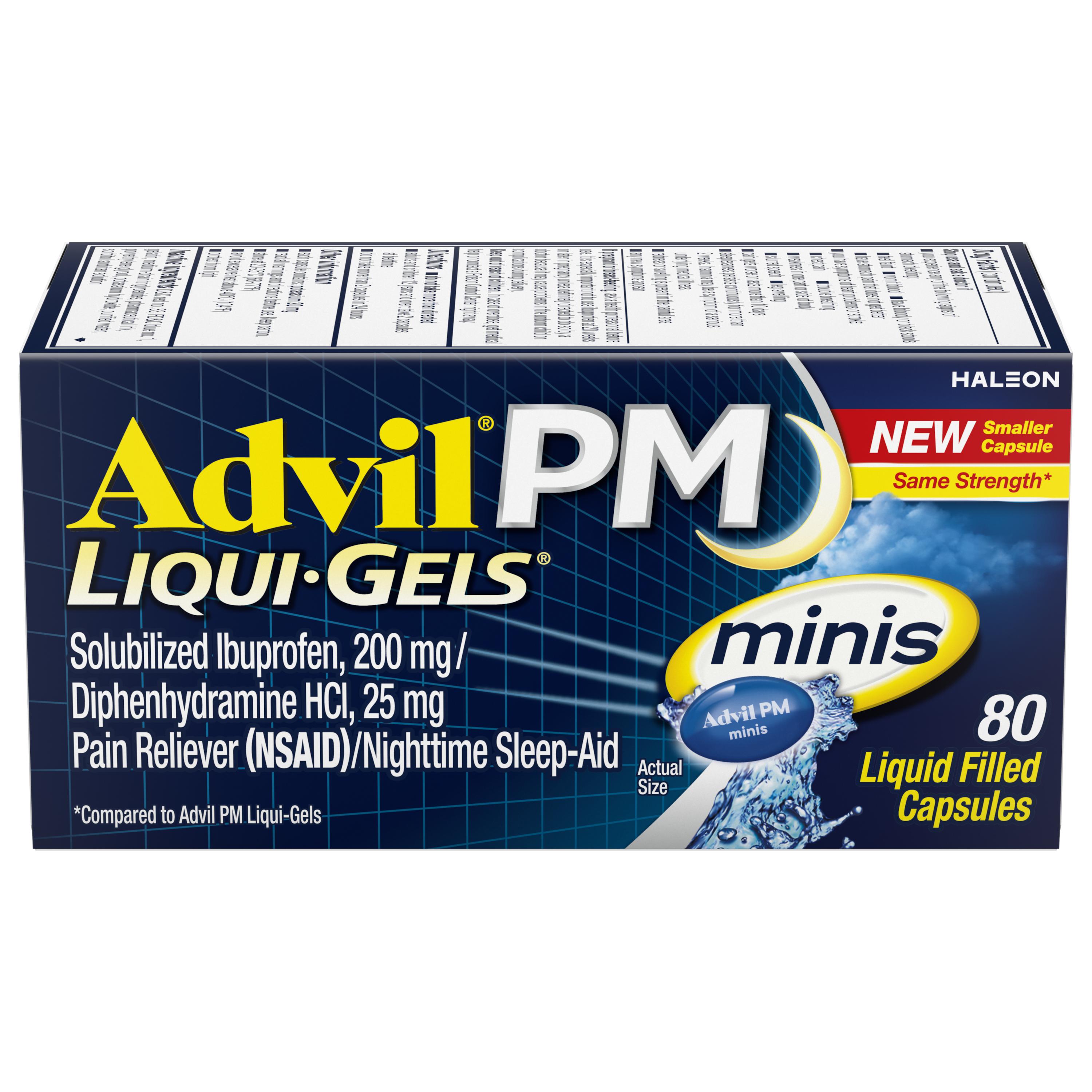 Advil PM Liqui-Gels Minis, 80 Liquid Filled Capsules 1 Each