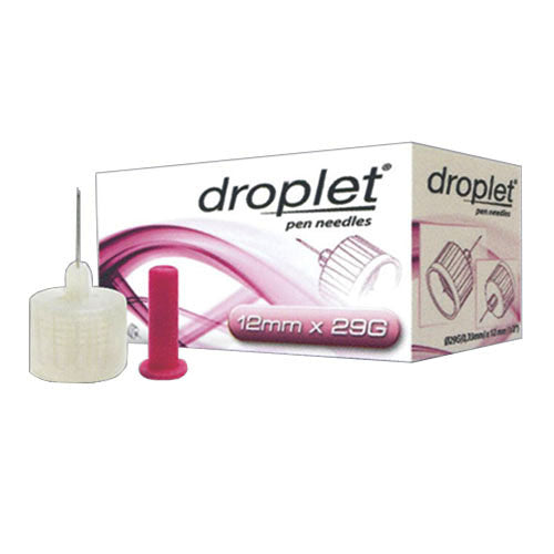 Droplet Pen Needle 29G (0.33mm) x 12mm (100 count) 100 Box