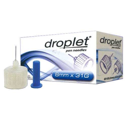 Droplet Pen Needle 31G (0.25mm) x 8mm (100 count) 100 Box