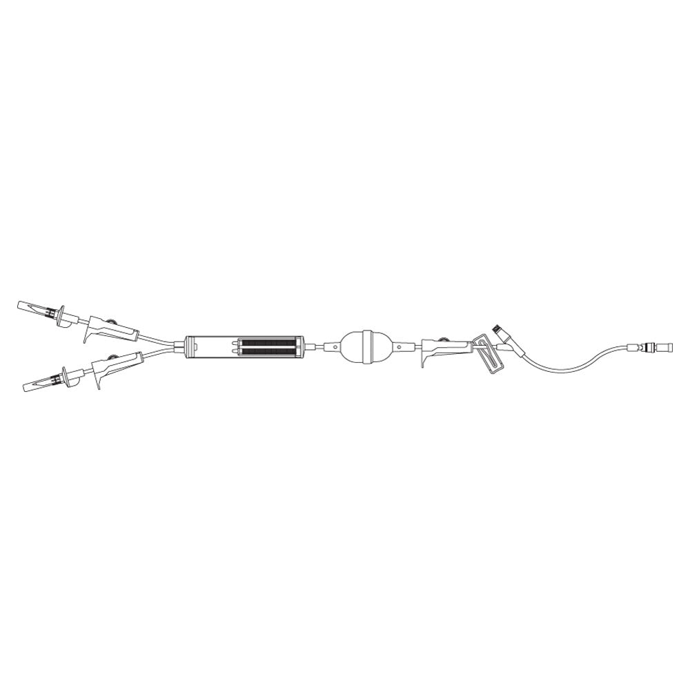 Lifeshield Blood Administration Set, Macrobore, Clave Y-Site, 200 Micron Filter, Blood Bulb Pump, 80" 1 Each
